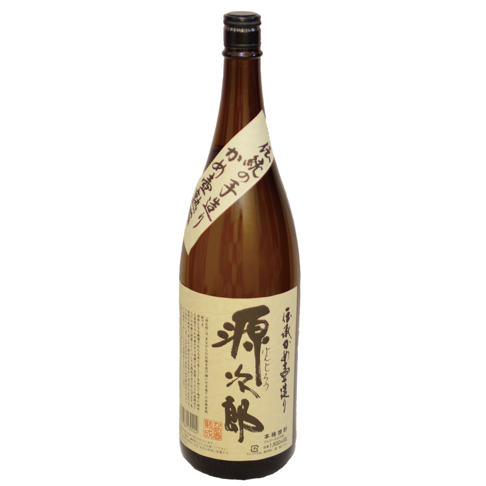 原料：大麦
麹：麦麹（黒麹）
蒸留方法：常圧
アルコール度数：25%
広がる深いコクとまろやかさ。かめ壷を使用することによって、焼酎の旨さに磨きをかけています。
「源次郎」の奥深い味わいを楽しむには、「生（き）(ストレート）」はもちろんですが、オンザロックがまた格別。
いろいろな料理と合わせていただきたい焼酎です。