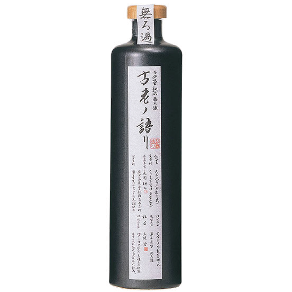 原料：宮崎紅
麹：米麹（黒麹）
蒸留方法：常圧
アルコール度数：25%
社氏が、100年以上の時を経た和甕壺（かめつぼ）の古老と語り合いながら日本古来の伝統製法で造りました。一滴一滴に旨さが凝縮されたこだわりの芋焼酎です。